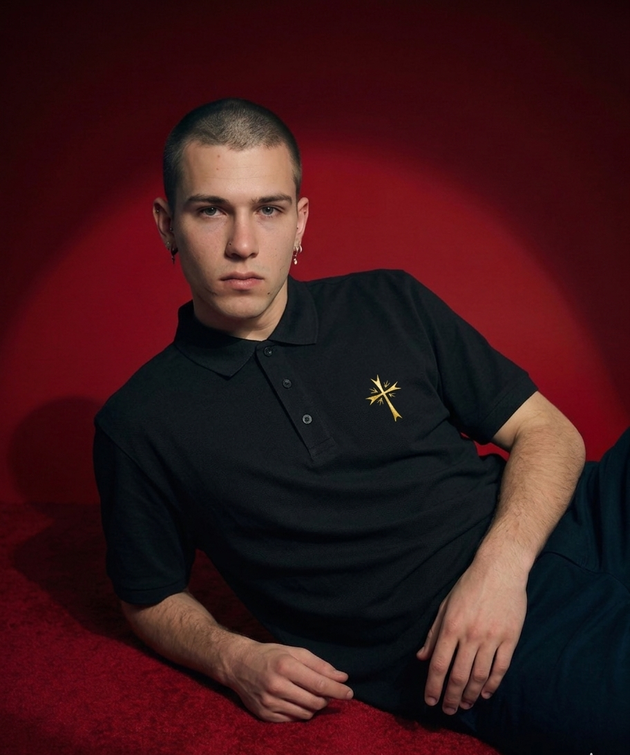 Men's Black Polo